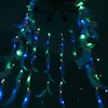 3MX2M 200 LED Feather String String Lights Garland Tenda Fata Lampada da feata USB Telecomando Natale Decorazioni fai da te per la finestra della camera da letto della casa