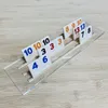 Lucite Board Game set pour All Age Person Thanksgiving Day Gift Brain Bernal Booster Custom Acrylic Rummy Q set292g