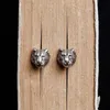 Boucles d'oreilles Vintage tête de tigre pour femmes, boucles d'oreilles rétro avec animaux, pour cadeau de fête, bijoux de haute qualité