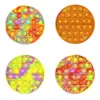 In voorraad Tie-Dye Push Decompression Toy Color Watermark Push Bubble Sensory Autism Stress Reliever Squeeze Sensory Toy voor kinderen