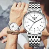 Montres-bracelets 2022 Montre pour homme LIGE Slim Simple Mode Hommes Montres Top Hommes Militaire Acier Maille Étanche Quartz Horloge
