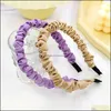 Hoofdbanden sieraden sieraden mode dames hoofdband zacht geplooide haarband verse kleur hoofddeksel meisjes lente zomer haar aessories drop levering