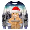 Men's Sweaters Funny Novely Ugly Sexy Muscles Print Casual Christmas Jumper Autumn Winter Plus Size 2021 Festival Xmas Pullovers Tops