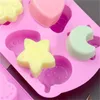 Stampi da forno 6 Even Insetto Luna Amore Torta in silicone Gelly Cioccolato Stampi da forno Stampo per sapone freddo manuale Stampo per pasticceria Cupcake RRB11544