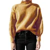 Jocoo Jolee Women Korean Lantern Sleeve Turtleneck Sweater Wild Loose Pullovers Vintage Harajuku Knitwear Jumpers Winter 210619