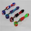 Mini narguilés de néctar de silicone de 10 mm com ponta de titânio pregos de quartzo concentrado dab palha bong dabber tools