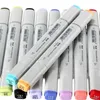 Kicute 72pcs Colours Artist Copic Sketch Marker Impostare Fine Pennello a penna a doppia tasca per la penna per disegno SET ART SET FOPRIT￀ Y2009701187