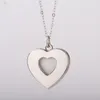 Ciondolo sublimato Collana di sublimazione Collane di San Valentino Bianco Amanti fai-da-te Cuore Forma rotonda Ornamento Regalo personalizzato A02