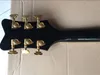 G6120 Black Falcon Jazz Guitar Guitar شبه جوفاء الجسم Rosewood Fingerboard Corean Imperial Tuners Gold Parkle ربط مزدوج F Hole Bigs Tremolo