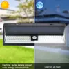 118 LED LUZES DE WALL SOLAR LUZES DE SOLAR LUBLE SOLAR PODERADA DE SUL MODES 3 MODOS PIR MOGY SENSOR PAR