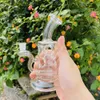 New 5 inch Mini Glass Dab Rigs Bong Skull Egg Inline Perc Glass Water Pipe Tall Recycler Oil Rigs vs Beaker