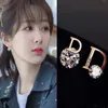 ladys Earrings Back European and American personality shiny D letter asymmetric Earring sexy party queen fashion trendsetter lady Jewelry gf gift