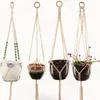 Cintres de plantes Macrame Flower Pots Porte-Porte-colles Traitée Panier Panier Home Creative Jardin Décor 8 Designs Facultatif WLL323