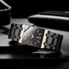 Montre-bracelets Women Business Watch 2022 Design Simple Luxury Fashion RECTANGULAR GOLD INOXDUX ACIER CALENDRIE ARAPPERSHER TIRARTZ WA3649029