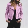 Giacca taglie forti Donna Cappotto classico Bomber corto Tinta unita Nero Rosso Per donna 210918