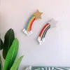 Neue Ins Nordic Regenbogen Quaste Wandbehang Figuren Ornamente Raumdekoration Haarklammern Aufhänger Organizer Streifen Kinder Requisiten EWE5511