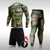 Quick Dry Camouflage Men's Running Sets Compression Sports Suits Skinny Tights Clothes Gym Rashguard Fitness Sportswear Men 211006