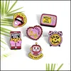 Broches broches bijoux jaune émail broche Tv Robot horloge lèvres Buheart Badge personnalisé revers jean chemise sac mode cadeau livraison directe 4774490