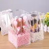 Förvaringslådor Bins Badrum Dressing Table Kosmetisk Organizer Make Up Verktyg Borstfat Akryl Transparent Plast Dammtät Clamshell Bo