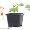 Square Nursery Plastic Flower Pot Planter 3 Size for Indoor Home Desk Bedside or Floor and Outdoor Yardlawn or Garden Planting S1855378