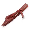 Cintura femminile di lusso per le donne Fiocco rosso Design sottile in pelle PU Jeans Cinture con cinturino ad anello Cinture Bownot Brown Dress Coat Accessori G220301
