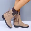2021 Jesień i zima Nowe buty damskie Buty Duży rozmiar Solid Color Mid-Tube Women Fashion Boot