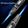 New Powerful Torch Gun Lighter Windproof Kitchen Cigarette Butane Lighter Jet Inflated Outdoor BBQ Cigar Fire Starter Gadgets