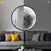 Wall Lamp Mirror With Moon Sticker Home Decor Round Shape Decorations Removable Living-Room Decal Art Ornaments For