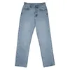 Hög midja Lösa Bekväma Jeans För Kvinnor Plus Storlek Modig Casual Straight Mom Jeans Tvättad Pojkvän