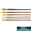 6pcs/set Bristle Hog Hair Paintbrush Wooden Handle Artist Oil Paint Brush Acrylic Drawing Brushes Art Painting Tool