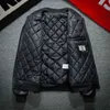 PU Faux Leather Jacket Men Vinter Varm Ghost Broderad Coat Man Bomull Polded Långärmad Zipper Hip Hop Baseball Cloth MA-1 211111