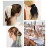 8スタイルの女の子リボンヘアロープスクランズアクセサリーPonytailホルダーストリーマストリーマバンドの女性純粋な色の肩の帽子M3354