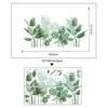 Autocollants muraux feuilles vertes pour maison, chambre à coucher, salon, plantes tropicales, sparadrap de porte, papier peint mural