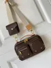 M80446 UTILITY CROSSBODY women bag handbag Coin Purse canvas Natural stud mini clutch shoulderbag Double zip closure