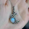 Colliers pendants Collier Crystal Moon Collier Moonstone CHARM CHANE POUR FEMMES FEMME MARIAGE BOHO BOHO4537036