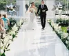 Nouveau Tapis de miroir de mariage de 10 mètres Tapis Tapis de runneur d'argent blanc Tapis pour la décoration de fond de la fête de mariage 0.12mm
