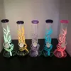 25CM 10 Inch Premium Glow in the Dark Diverse kleuren met ader Waterpijp Waterpijp Bong Glazen bongs met 14 mm downstem en kom Klaar voor gebruik