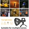 Draagbare lantaarns USB-oplaadbare LED-werklamp Zoeklicht 500m bereik Handheld Spotlight met 18650 batterij voor het Hunting Adventure Fishing