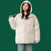 Moda Inverno Donna Parka Giacche Casual Oversize Spessore Caldo Modello con cappuccio Cappotto Ragazze Studenti Inverno Outwear Parka 211221