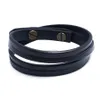 Lederen meerlagige wrap armband bangle voor vrouwen mannen zwart bruin retro eenvoudige armbanden armbanden bangle manchet mode sieraden wil en zandcadeau