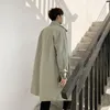 Heren Trench Coats Windscheper Autumn Hong Kong Style Rapel Midden-Lengte Casual All-match jas Losse en knap ontwerp Sense Top Viol22