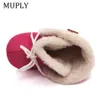 Stivali da neve Scarpe per neonate ragazzi tenere caldi stivali scarpe moda caldo peluche all'interno di stivali per neonati scarpe da bambino 210317