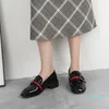 Sapatos de vestido 2021 primavera moda mulheres Oxford impermeável fivela de couro quadrado dedo clássico escritório preto casual
