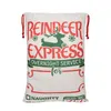 Christmas Gift Bags Linen Canvas Cotton Bag Santa Sack Xmas Reindeer Drawstring Pocket Printed Bag 5 Styles DHL Shipping