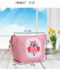 New arrival waterproof Women Cosmetic Bag Travel Make Up Bags Digital inkjet zipper leather makeup bag 6 colors for option 100pcs/lot DHL