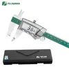 FUJIWARA Dijital Ekran Paslanmaz Çelik Kumpaslar 0-150mm 1/64 Kesir / MM / inç LCD Elektronik Vernier Kumpas IP54 Su Geçirmez 210810