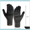 Équipement de protection Sports de plein air Gants de cyclisme Hiver Chaud Hommes et femmes Écran tactile Insation Gant en polaire épais Coupe-vent Fl Finger Outd