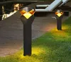 Nuevo estilo impermeable LED jardín césped lámpara moderna aluminio Pilar luz exterior patio villa paisaje césped bolardos luz envío gratis