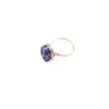 Hand Wrap Brass Wire Colorful Natural Stone Ring for Women Gift