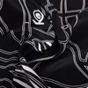 Bysifa New Brand Women 100％Silk Scarf Shawl Black Striped Square Scarves 70 70cm春秋ファッション女性ネックScarf243J